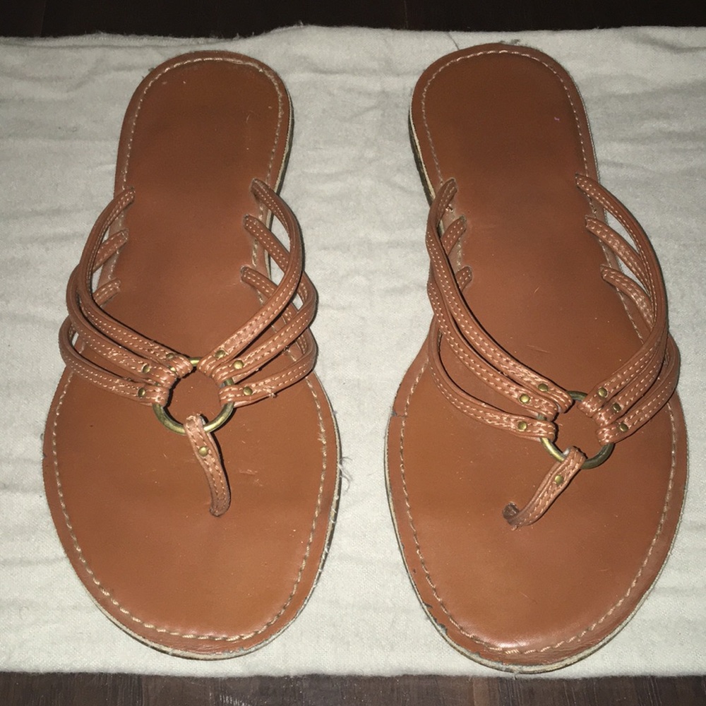 Banana republic strapping brown leather sandals